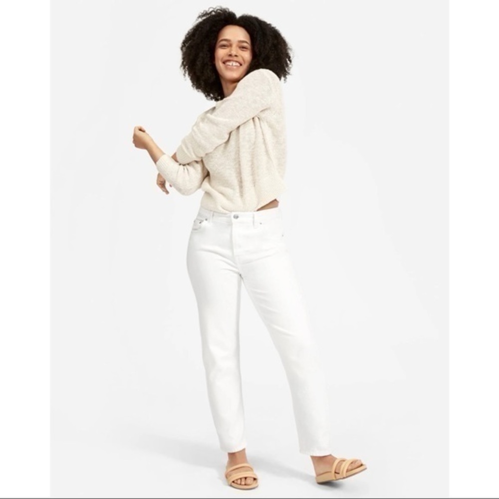 Everlane White The Cheeky High Rise Button Fly Jeans